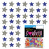 Confetti Star 1/4" Blue Royal, Silver