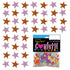 Confetti Star 1/4" Orange, Pink