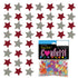 Confetti Star 1/4" Red, Silver