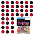 Confetti Circle 1/4" Black, Red