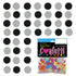 Confetti Circle 1/4" Black, Silver