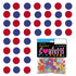 Confetti Circle 1/4" Blue Royal, Red