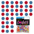 Confetti Circle 1/4" Blue Sky, Red