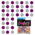 Confetti Circle 1/4" Fuchsia, Silver