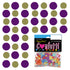 Confetti Circle 1/4" Gold, Purple