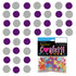 Confetti Circle 1/4" Purple, Silver