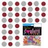 Confetti Circle 1/4" Red, Silver