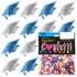 Confetti Grad Cap Blue Sky, Silver