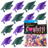 Confetti Grad Cap Black, Green Hunter