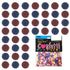 Confetti Circle 1/4" Blue Navy, Burgundy