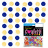 Confetti Circle 1/4" Blue Royal, Yellow