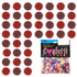 Confetti Circle 1/4" Burgundy, Red