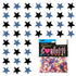 Confetti Star 1/4" Black, Blue Navy