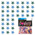 Confetti Star 1/4" Blue Sky, Green Hunter