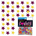 Confetti Star 1/4" Fuchsia, Yellow