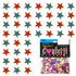 Confetti Star 1/4" Green Hunter, Red