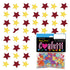 Confetti Star 1/4" Red, Yellow