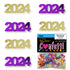 Confetti Year 2024 Gold, Purple