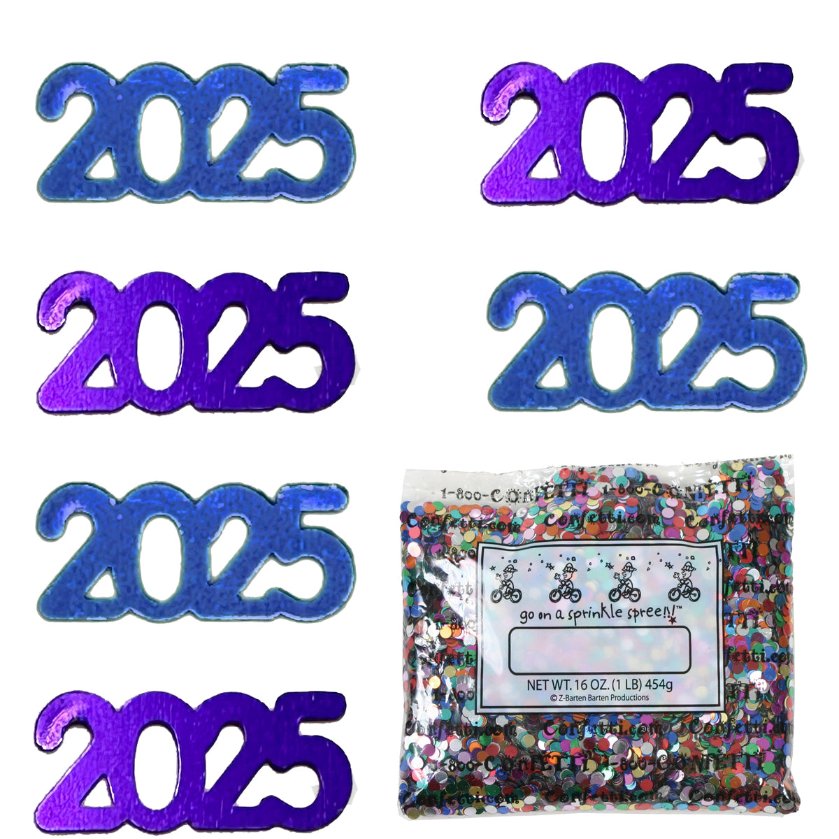 ConfettiCombo - Year 2025 Blue Royal, Purple