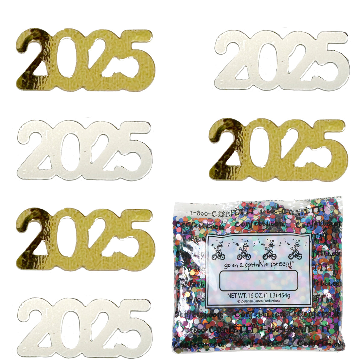 ConfettiCombo - Year 2025 Gold, Silver