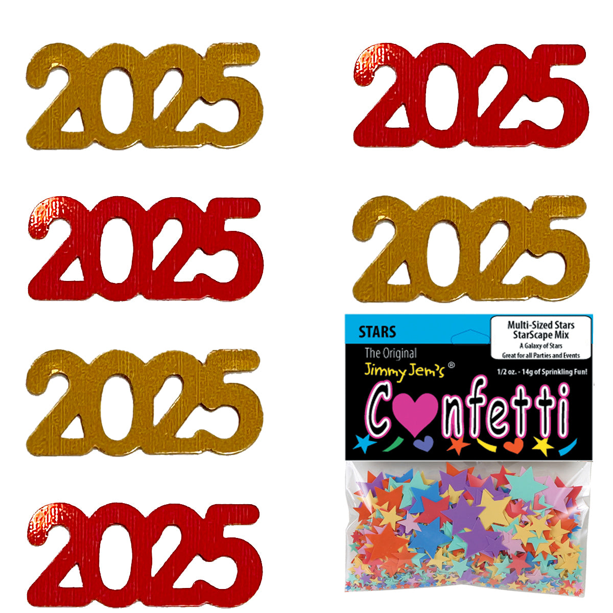 ConfettiCombo - Year 2025 Orange, Red