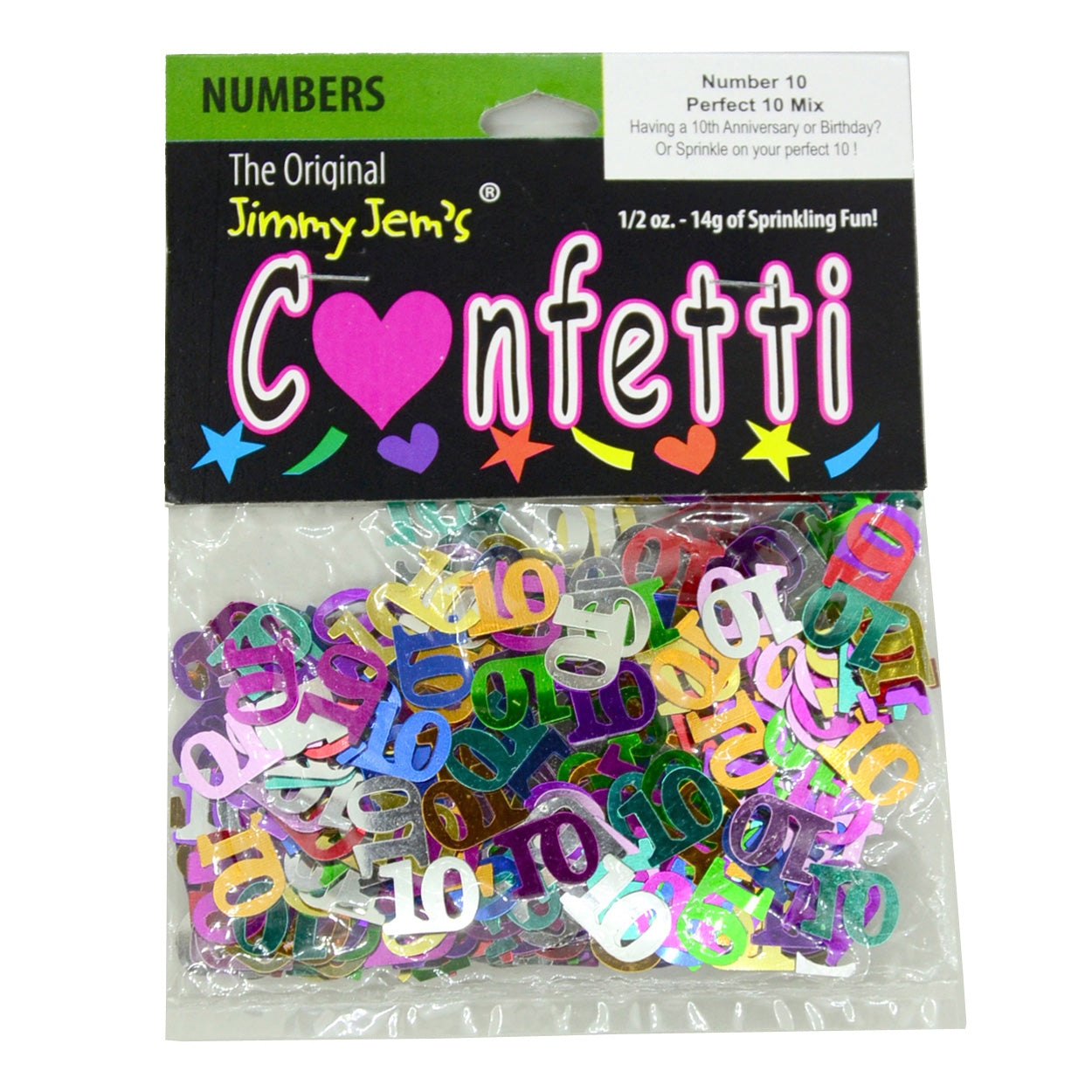 Confetti Number 10 MultiColors