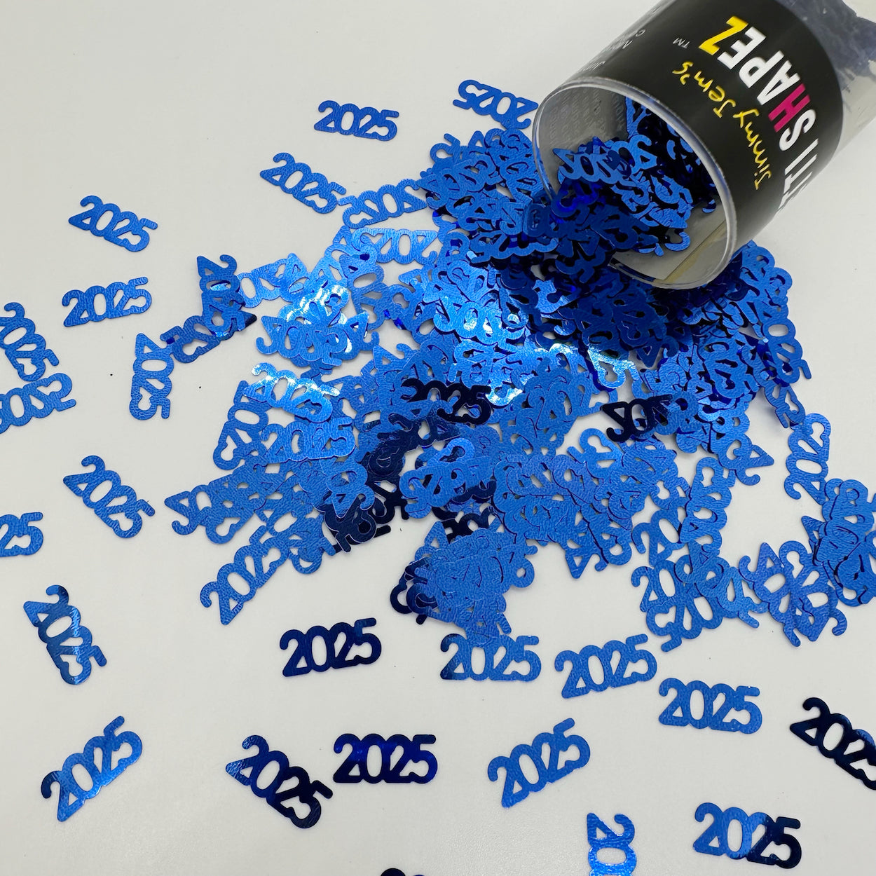 Confetti Year 2025 Black, Blue Royal