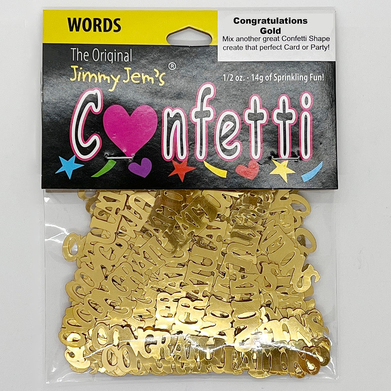 Confetti Word CONGRATULATIONS Gold 