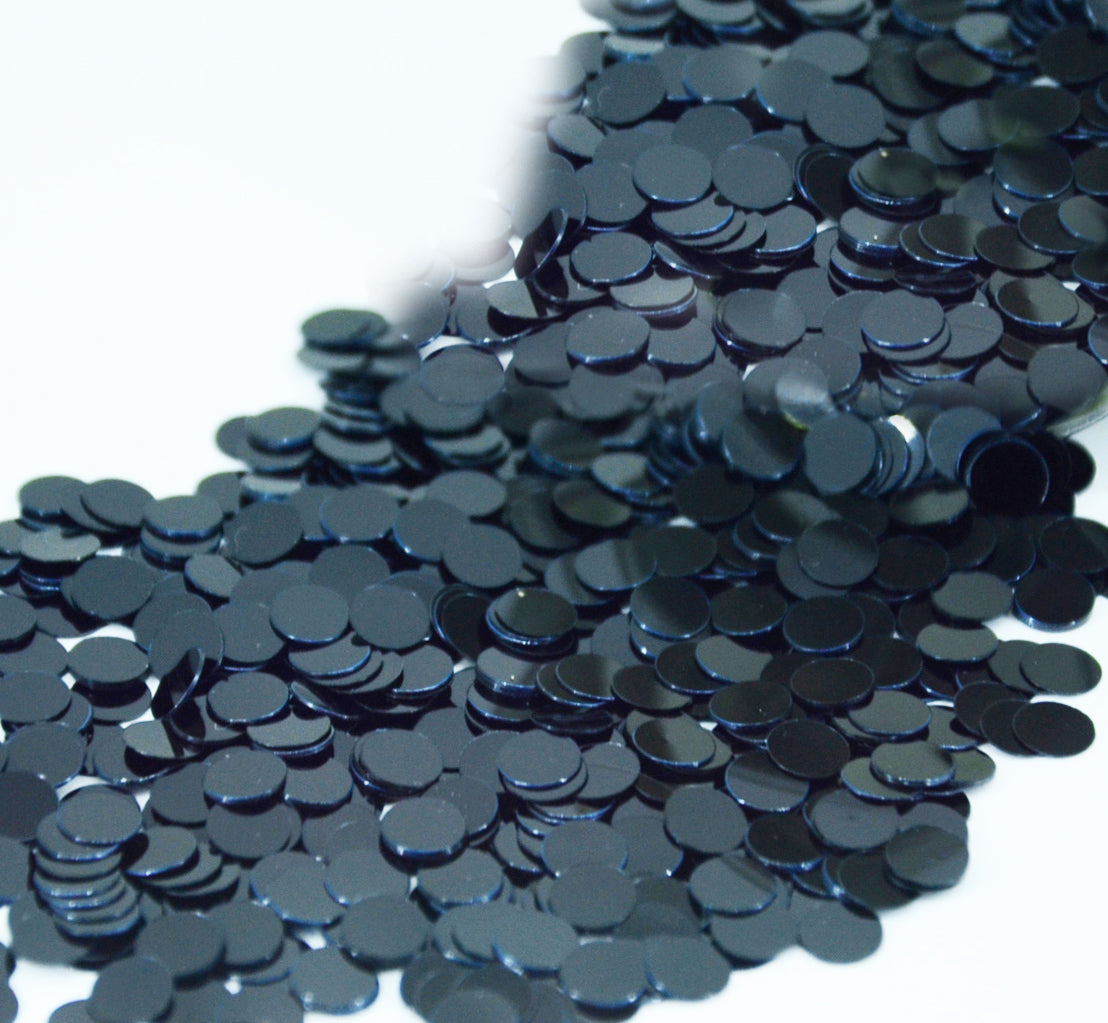 Confetti Circle 1/4" Black, Blue Royal