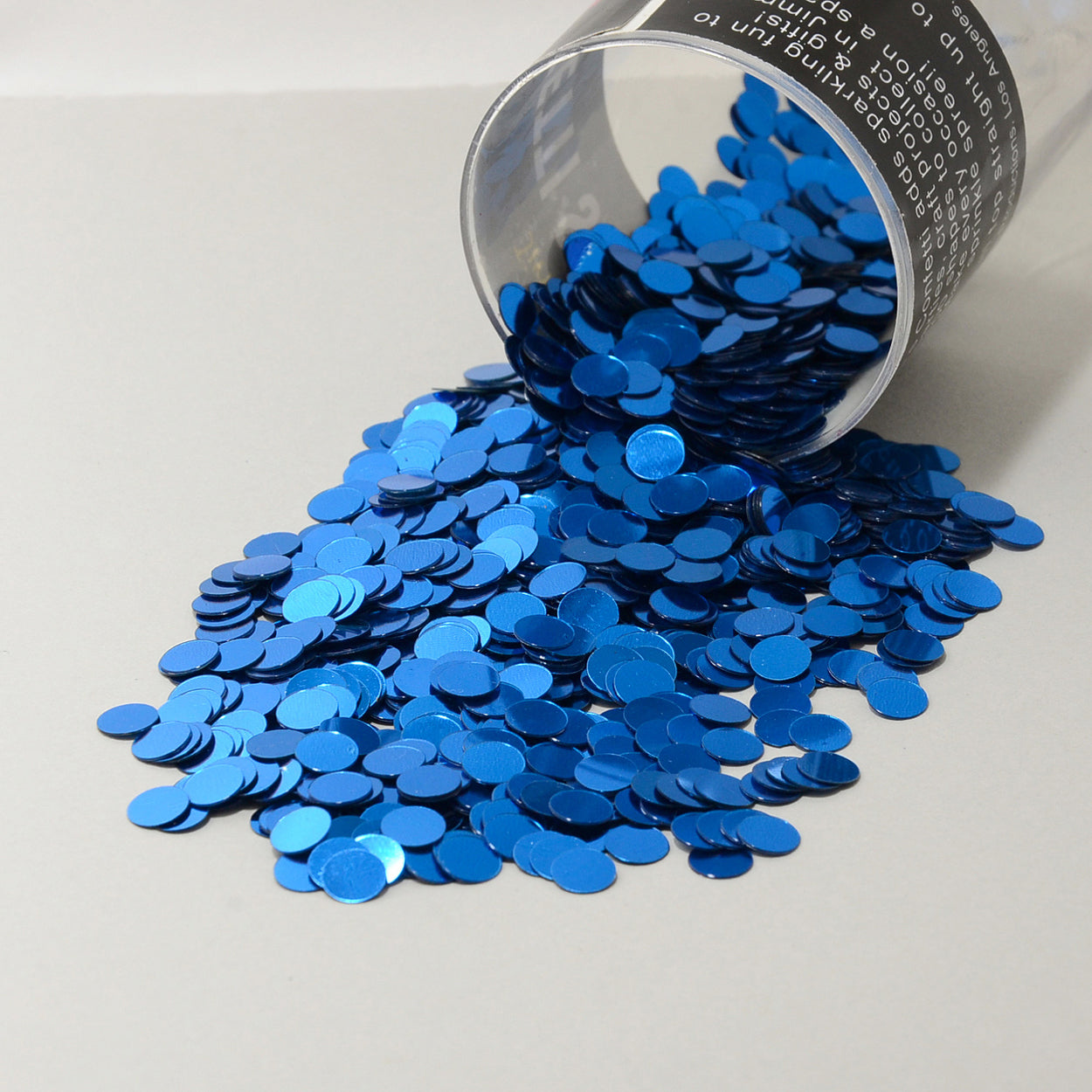 Confetti Circle 1/4" Black, Blue Royal