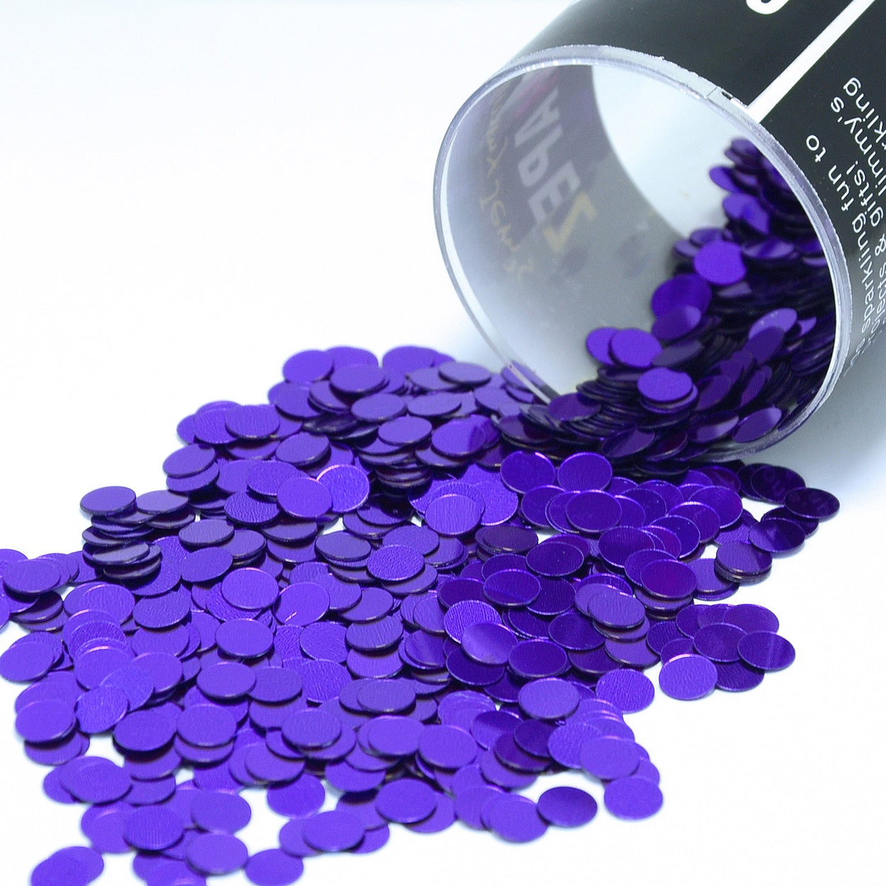 Confetti Circle 1/4" Black, Purple