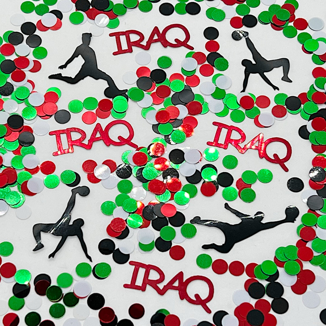 IRAQ, Player, Ball Black, Green, Red, White