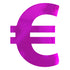 Custom-Bigs 2" & 5" - EURO SYMBOL  Fuchsia