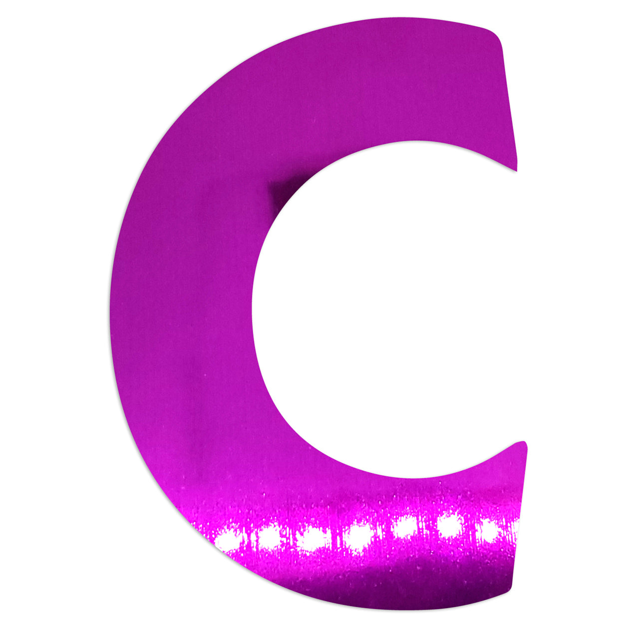 Custom-Bigs 2" & 5" - LETTER C Fuchsia