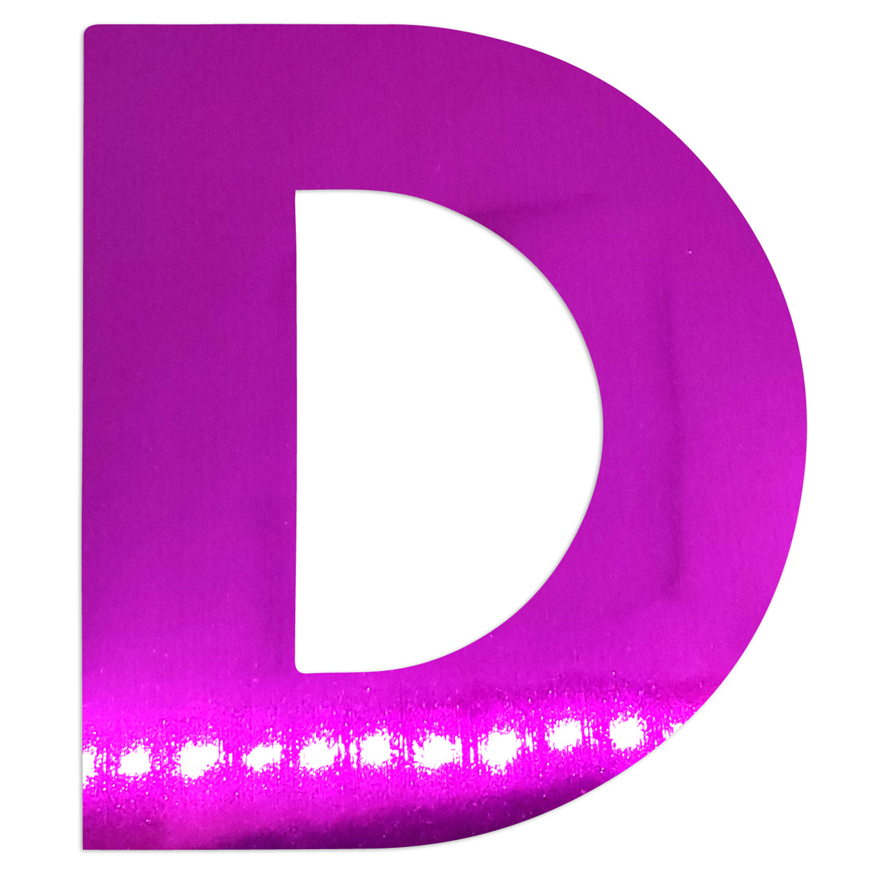 Custom-Bigs 2" & 5" - LETTER D Fuchsia