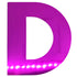 Custom-Bigs 2" & 5" - LETTER D Fuchsia