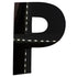 Custom-Bigs 2" & 5" - LETTER P Black