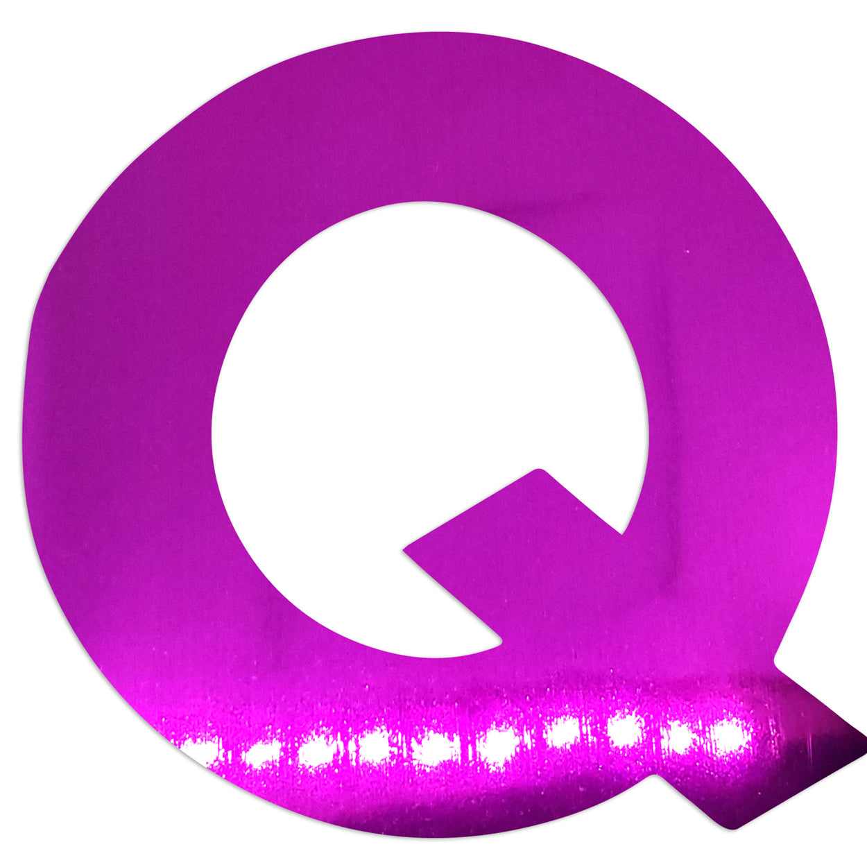 Custom-Bigs 2" & 5" - LETTER Q Fuchsia