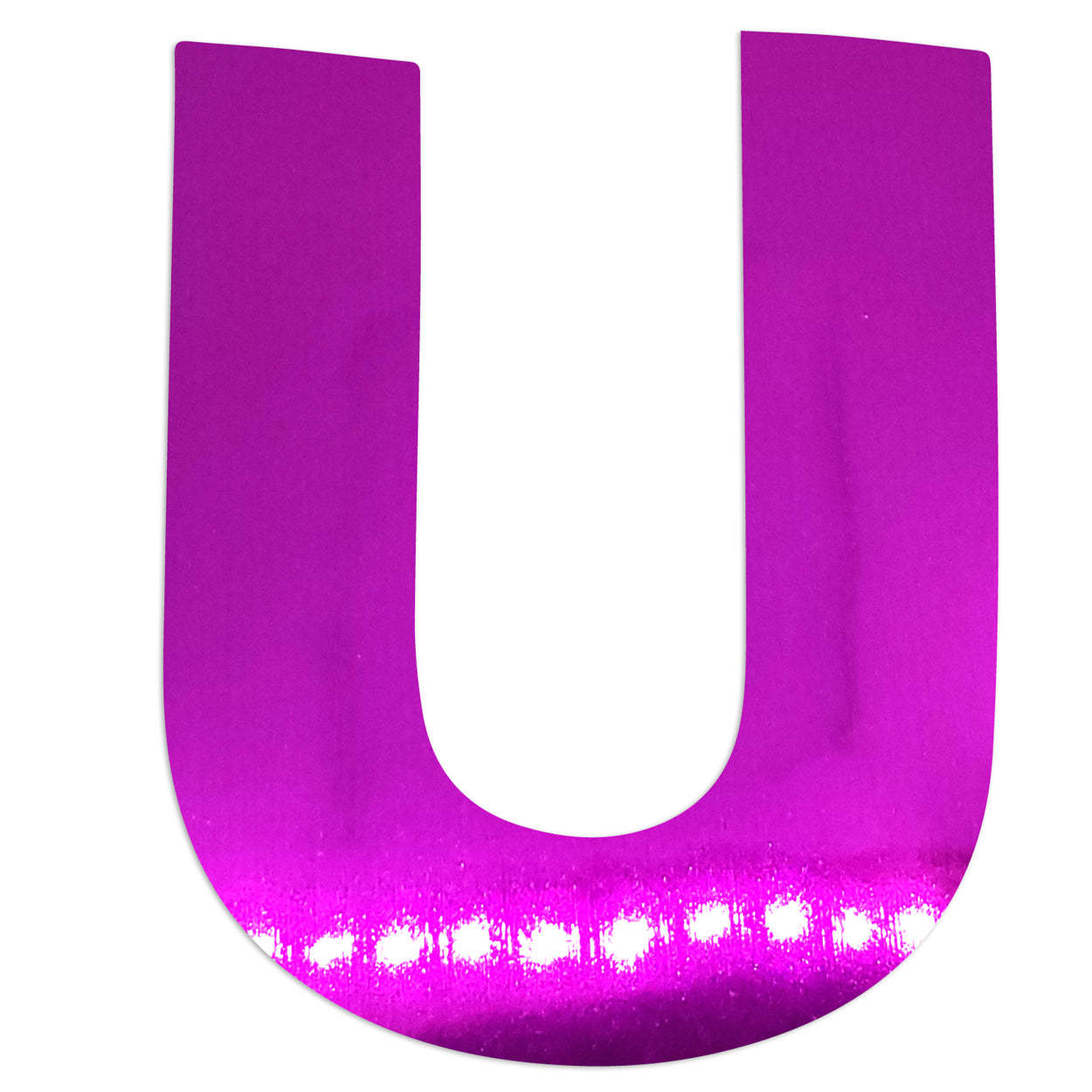 Custom-Bigs 2" & 5" - LETTER U Fuchsia