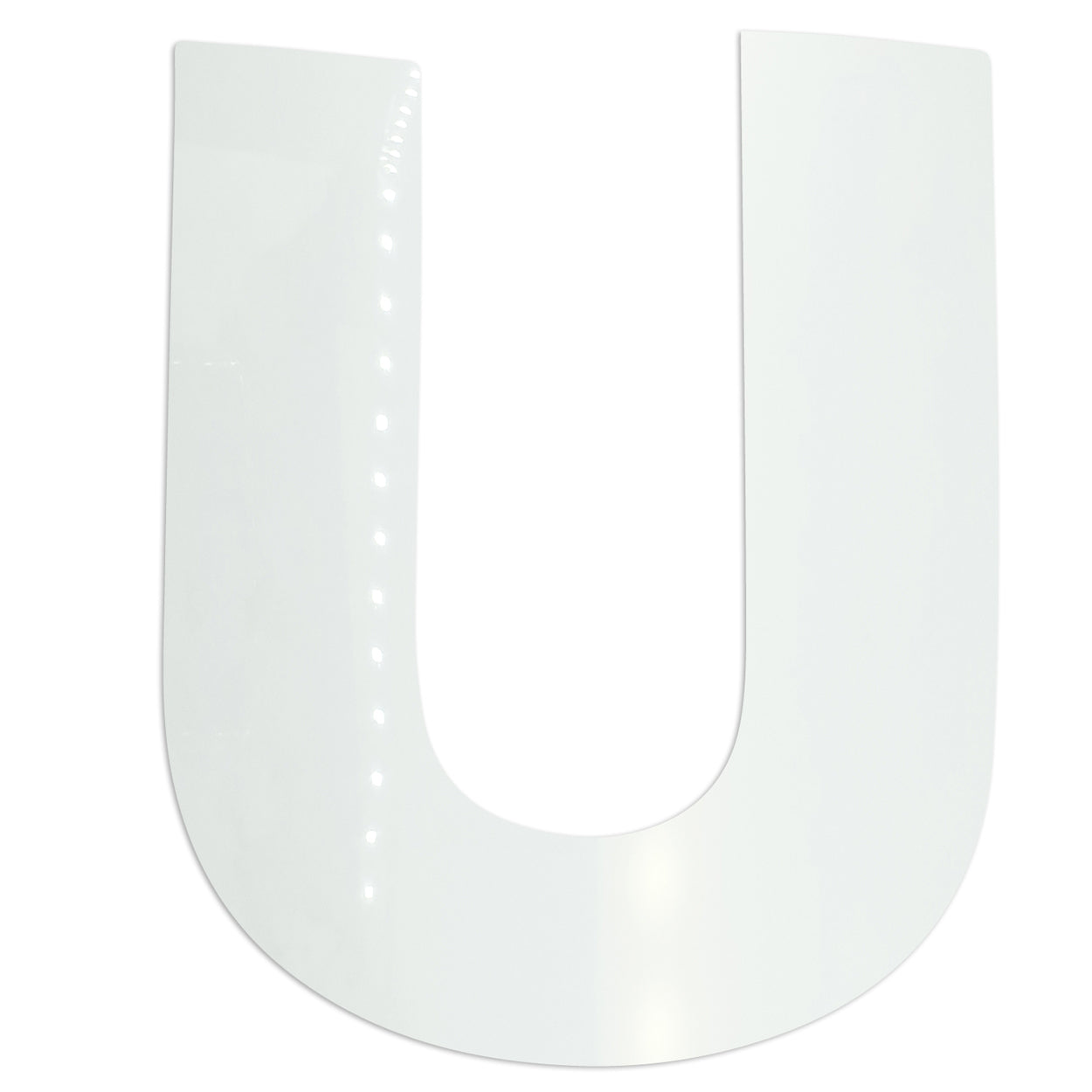 Custom-Bigs 2" & 5" - LETTER U White