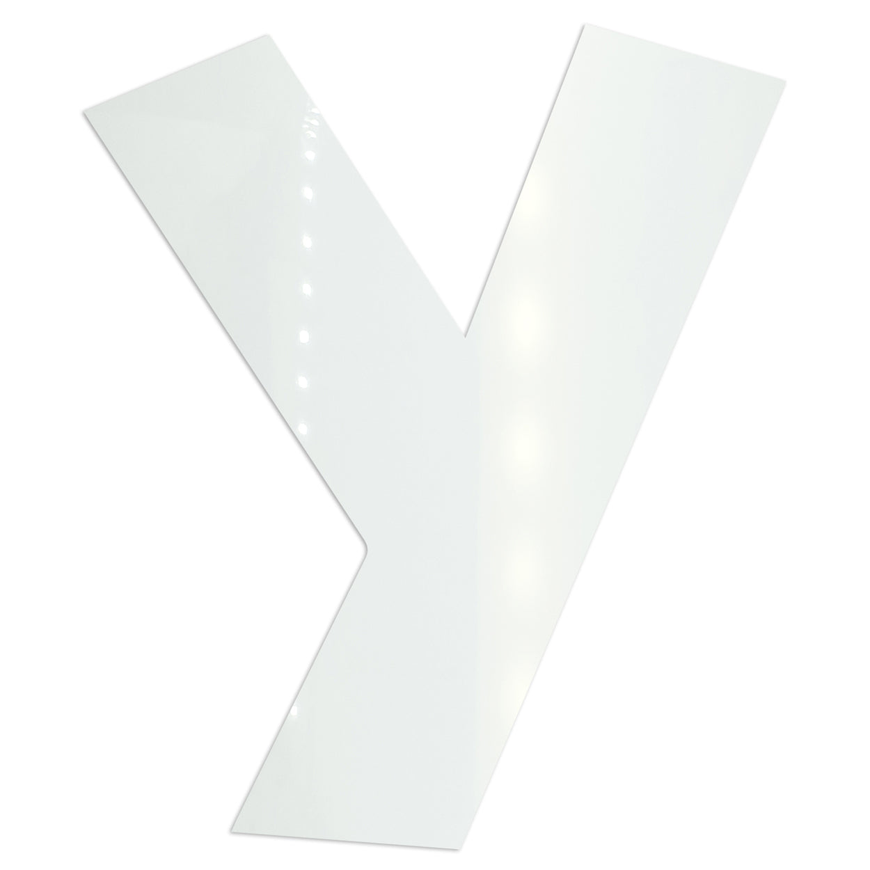 Custom-Bigs 2" & 5" - LETTER Y White