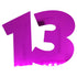 Custom-Bigs 2" & 5" - NUMBER 13 Fuchsia