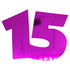 Custom-Bigs 2" & 5" - NUMBER 15 Fuchsia