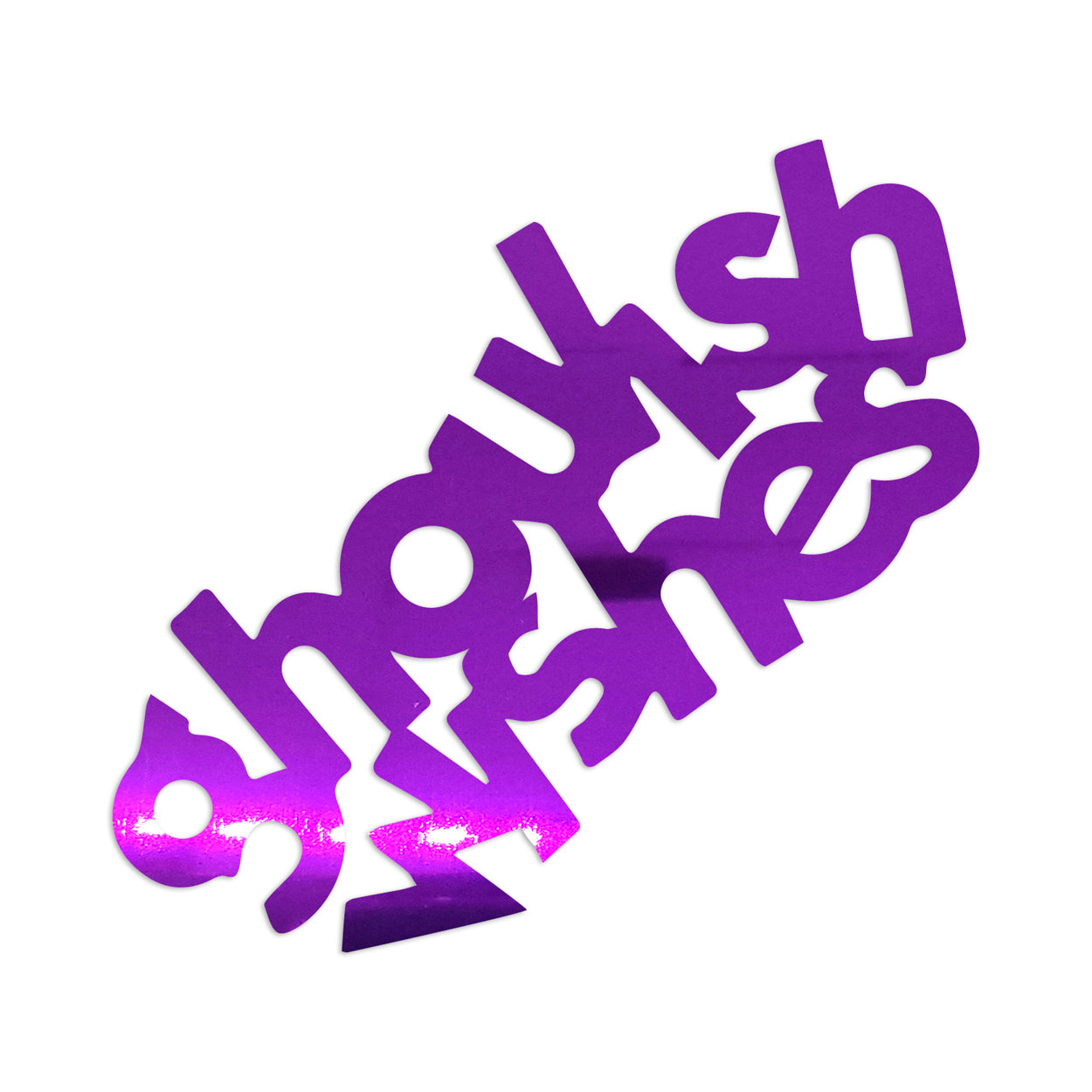 Custom-Bigs 2" & 5" - WORD GOULISH WISHES Purple