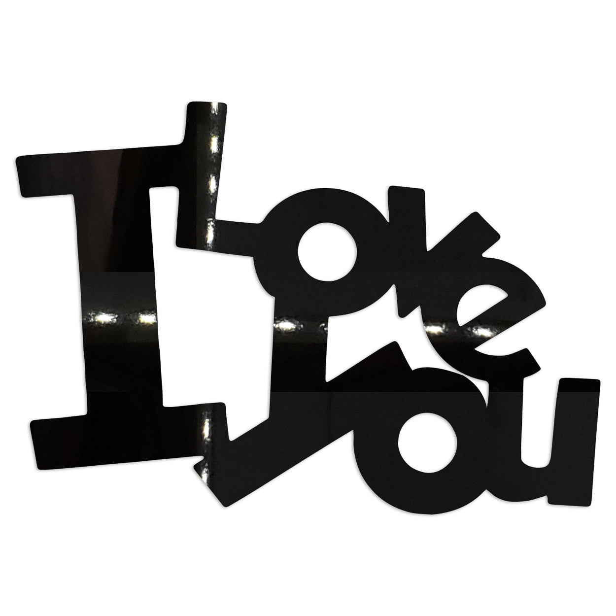 Custom-Bigs 2" & 5" - WORD I LOVE YOU Black