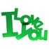 Custom-Bigs 2" & 5" - WORD I LOVE YOU Green