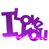 Custom-Bigs 2" & 5" - WORD I LOVE YOU Purple