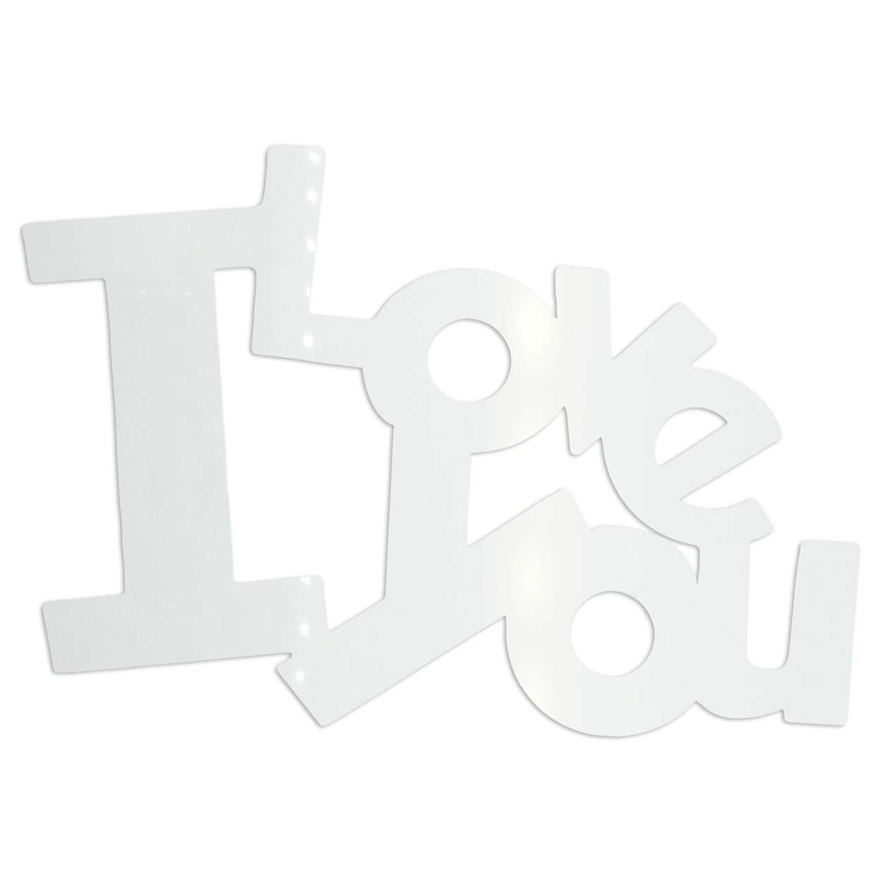 Custom-Bigs 2" & 5" - WORD I LOVE YOU White