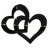 Custom-Bigs 2" & 5" - DOUBLE HEART Black