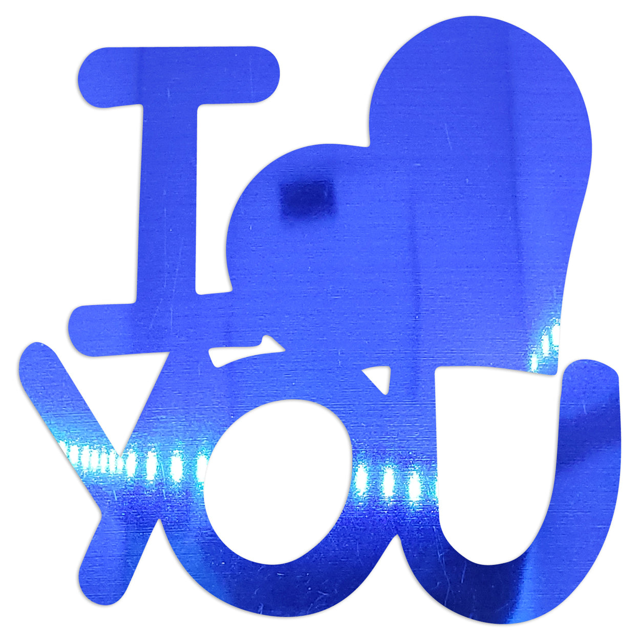 Custom-Bigs 2" & 5" - WORD I HEART YOU Blue Royal